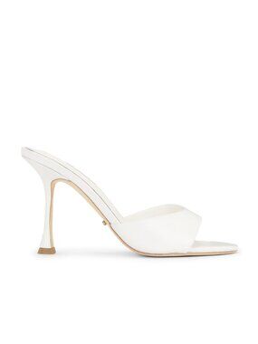 Tony Bianco Lunar Mule in Milk Capretto white leather open toe high heel